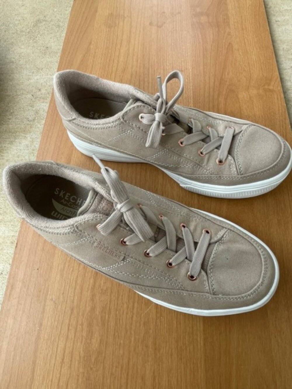 Skechers Women’s Arch Fit Arcade MEET YA THERE SNEAKER 177190W, Brown, Size 9W - Picture 3 of 9